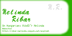 melinda ribar business card